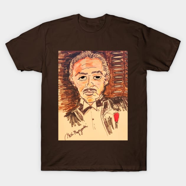 Marlon Brando The Godfather T-Shirt by TheArtQueenOfMichigan 